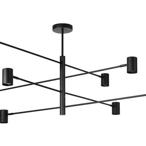 Lampa wisząca Snow 8-punktowa metalowa czarna 656571 Lampa wisząca Snow 8-punktowa metalowa czarna 656571