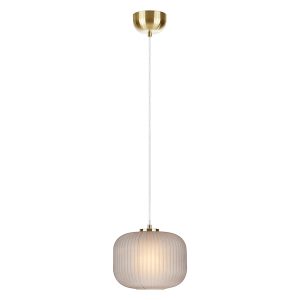 Lampa wisząca Sober szklana szaro-złota 32020