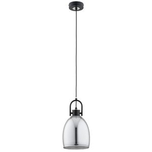 Lampa wisząca SODA czarna-chromowana 1xE27x15W wym:95x18x18cm IP20 Alfa 1025708