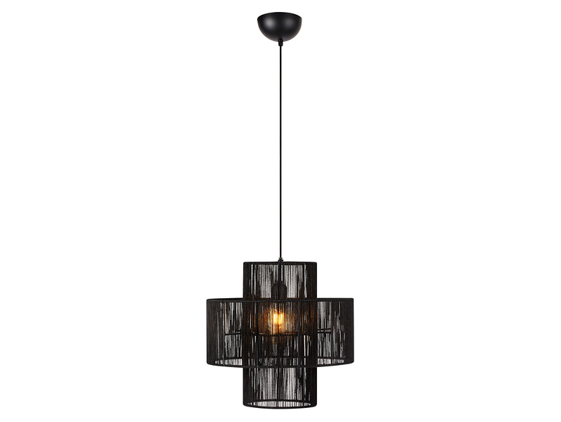 Lampa wisząca Soga z juty czarna 223753