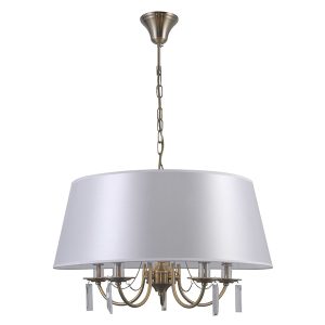 Lampa wisząca Solana 5-punktowa tkaninowa biała 43889 Lampa wisząca Solana 5-punktowa tkaninowa biała 43889