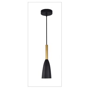 Lampa wisząca Solin metalowa czarno-złota 48079 Lampa wisząca Solin metalowa czarno-złota 48079