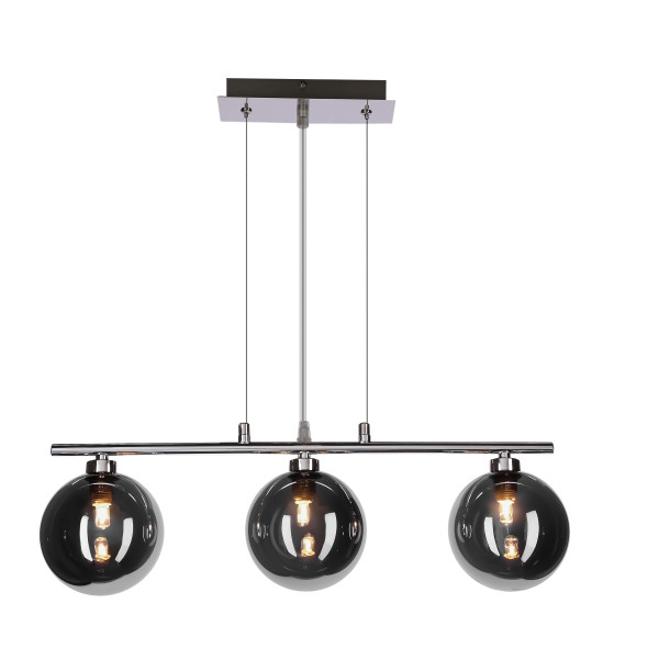 Lampa wisząca Somul szklane kule chromowana-srebrna 3xG9x20W IP20 Candellux 989867