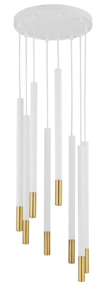 Lampa wisząca Sopel Due biało-złota 8xG9x3W IP20 Sigma Lighting 1025663