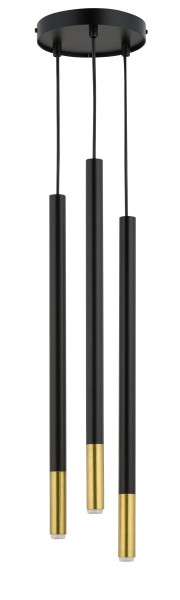 Lampa wisząca Sopel Due czarno-złota 3xG9x3W IP20 Sigma Lighting 1025770