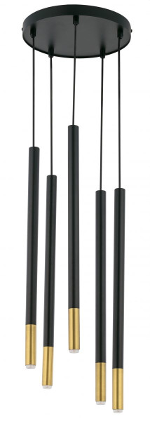 Lampa wisząca Sopel Due czarno-złota 5xG9x3W IP20 Sigma Lighting 1027020