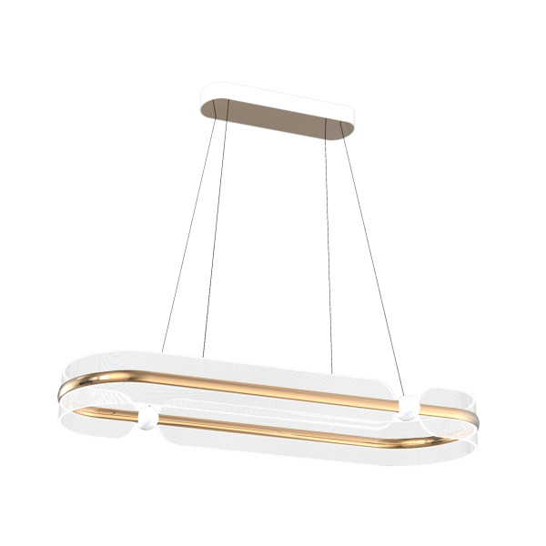 Lampa wisząca Sopla biało-złota LED 56W 3000K 3900lm Italux 1027219