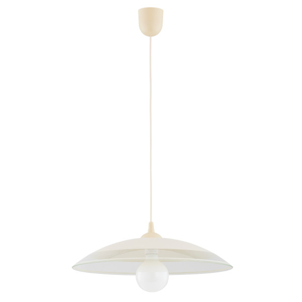 Lampa wisząca SOTI szeroki klosz beżowa 1xE27x15W wym:80x47x47cm IP20 Alfa 1023005