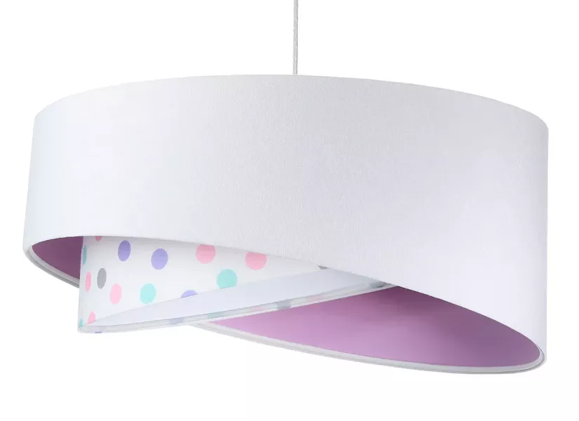 Lampa wisząca SPECK biała/fioletowa 391660