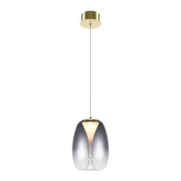 Lampa wisząca Splash złoto-przezroczysta LED 1x7W Ciepła biel 280lm Maytoni 849724