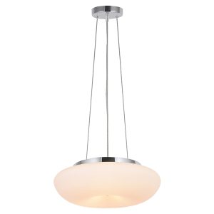 Lampa wisząca Sputnik 3-punktowa stalowa srebrno-biała 190780 Lampa wisząca Sputnik 3-punktowa stalowa srebrno-biała 190780