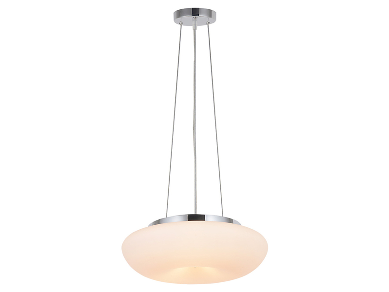 Lampa wisząca Sputnik 3-punktowa stalowa srebrno-biała 190780