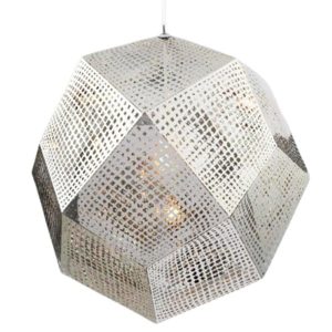 LAMPA WISZĄCA srebrna 48cm FUTURI STAR metalowa 188285 LAMPA WISZĄCA srebrna 48cm FUTURI STAR metalowa 188285