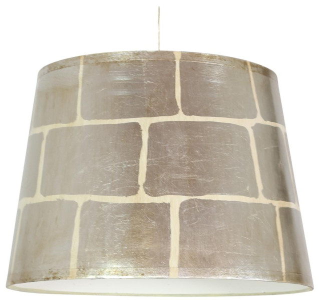 Lampa wisząca srebrna AMERICANO 1xE27x60W wym: 110x35x35 cm Candellux 858192