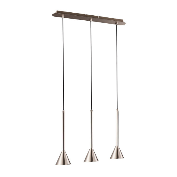 Lampa wisząca srebrna Anela 3xGU10x50W wym: 120x57x10 cm Italux 854555