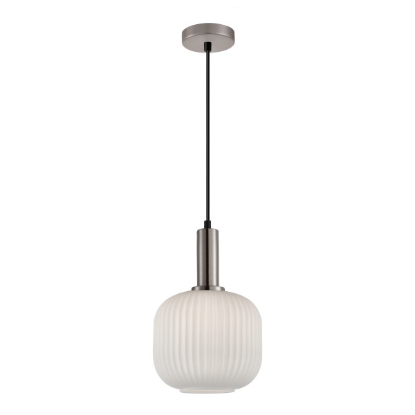 Lampa wisząca srebrna PENZI 1xE27x40W wym: 106x20x20 cm Italux 835957
