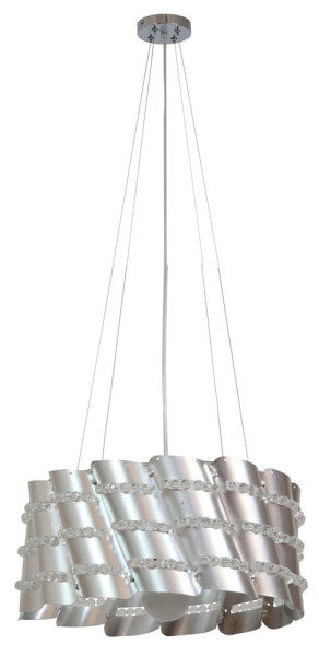 Lampa wisząca srebrna SMILE 1xE27x60W wym: 110x35x35 cm Candellux 924063