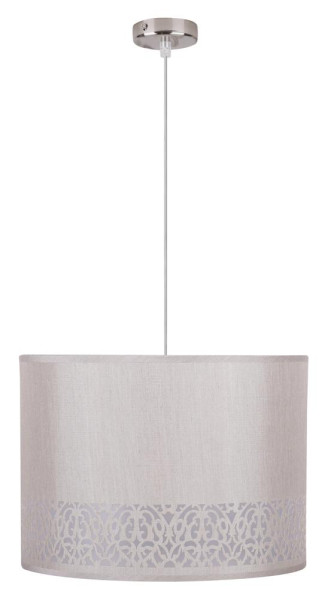 Lampa wisząca srebrno-beżowa ARABESCA 1xE27x60W wym: 110x33x33 cm Candellux 856450