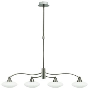 Lampa wisząca srebrno-biała ELISA 4xG9x40W wym: 73x73x13 cm Candellux 924254 Lampa wisząca srebrno-biała ELISA 4xG9x40W wym: 73x73x13 cm Candellux 924254