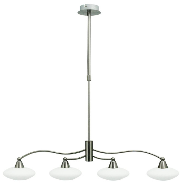 Lampa wisząca srebrno-biała ELISA 4xG9x40W wym: 73x73x13 cm Candellux 924254