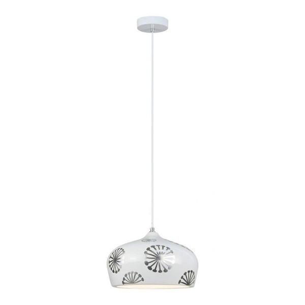 Lampa wisząca srebrno-biała Ginger 1xE14x15W wym: 126x28x28 cm Rabalux 952585