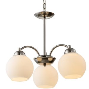 Lampa wisząca srebrno-biała TOBAGO 3xE27x60W wym: 72x45x45 cm Candellux 857775 Lampa wisząca srebrno-biała TOBAGO 3xE27x60W wym: 72x45x45 cm Candellux 857775