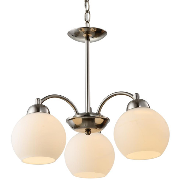 Lampa wisząca srebrno-biała TOBAGO 3xE27x60W wym: 72x45x45 cm Candellux 857775