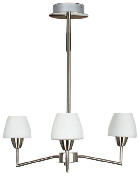 Lampa wisząca srebrno-biała TOGO 3xG9x40W wym: 55x45x45 cm Candellux 924216