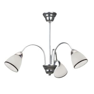 Lampa wisząca srebrno-biała WEZUWIO 3xE27x60W wym: 40x60x60 cm Lampex 860861 Lampa wisząca srebrno-biała WEZUWIO 3xE27x60W wym: 40x60x60 cm Lampex 860861
