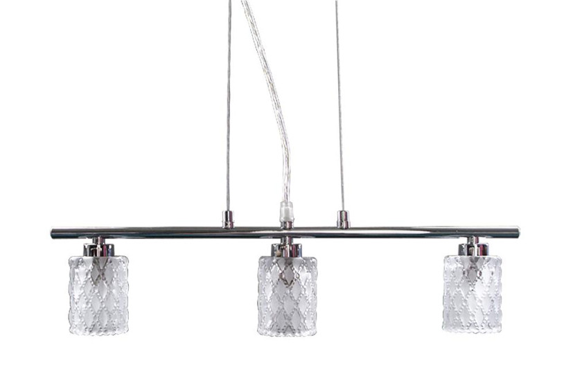 Lampa wisząca srebrno-chromowana-przezroczysta BERTA 3xG9x40W Candellux 923533