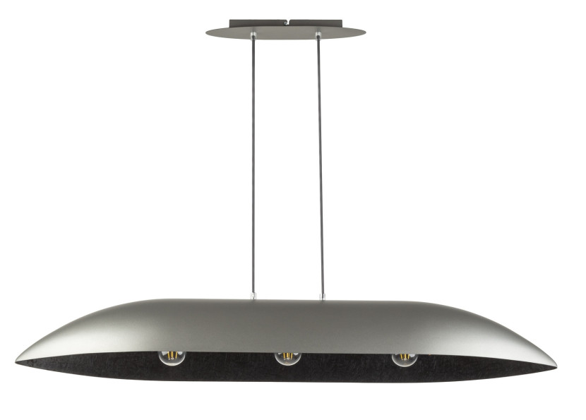 Lampa wisząca srebrno-czarna Gondola 3xE27x15W Sigma Lighting 837778