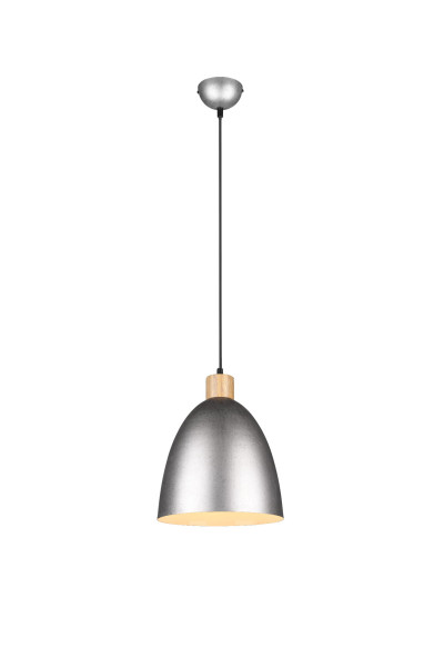 Lampa wisząca srebrno-jasne drewno JAGGER 1xE27x40W wym: 150x25x25 cm RL 856549