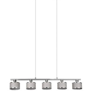Lampa wisząca srebrno-odcienie srebra KAPRUN 5xE14x28W Trio 850308 Lampa wisząca srebrno-odcienie srebra KAPRUN 5xE14x28W Trio 850308