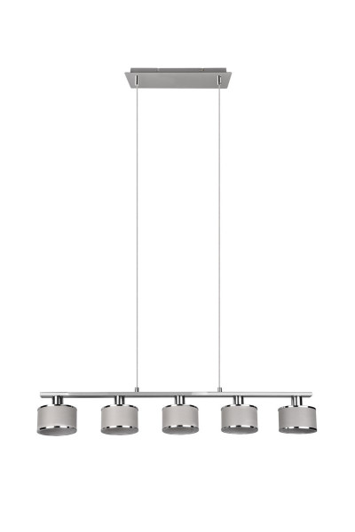 Lampa wisząca srebrno-odcienie srebra KAPRUN 5xE14x28W Trio 850308