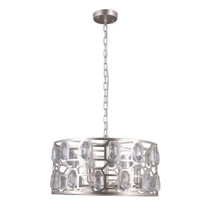 Lampa wisząca srebrny szampański Momento 6xE14x40W wym: 90x48x48 cm Italux 856204 Lampa wisząca srebrny szampański Momento 6xE14x40W wym: 90x48x48 cm Italux 856204