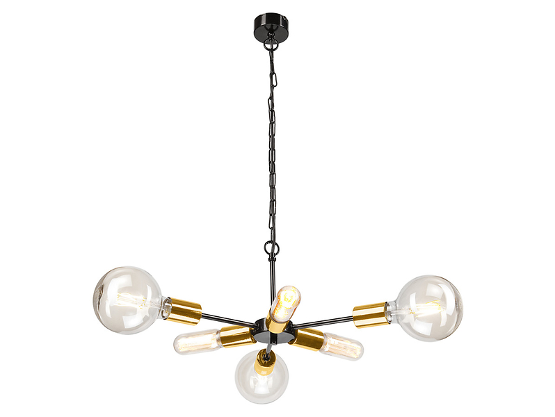 Lampa wisząca Starla 6-punktowa stalowa złota 54575