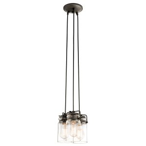 Lampa wisząca stary brąz Brinley 3xE27x60W wym: 287×21,6×21,6 cm Kichler 849153 Lampa wisząca stary brąz Brinley 3xE27x60W wym: 287×21,6×21,6 cm Kichler 849153