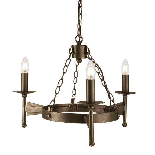 Lampa wisząca stary brąz Cromwell 3xE14x60W wym: 100x60x60 cm Elstead 851048