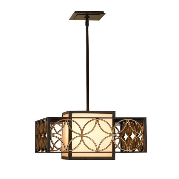 Lampa wisząca stary brązowo-paryskie złoto Remy 1xE27x60W Feiss 849267