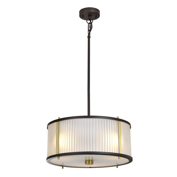 Lampa wisząca stary brązowo-złota Corona 3xE27x60W Elstead 850971