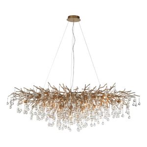 Lampa wisząca stary mosiądz-przezroczysty ICICLE 15xG9x40W Paul Neuhaus 850440 Lampa wisząca stary mosiądz-przezroczysty ICICLE 15xG9x40W Paul Neuhaus 850440
