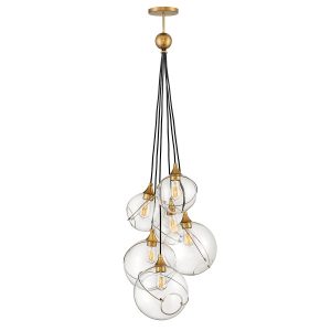 Lampa wisząca stary mosiądz Skye 6xE27x60W Quintiesse 849254 Lampa wisząca stary mosiądz Skye 6xE27x60W Quintiesse 849254