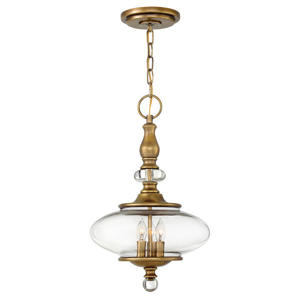 Lampa wisząca stary mosiądz Wexley 3xE14x60W Hinkley 849429