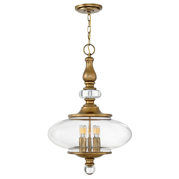 Lampa wisząca stary mosiądz Wexley 5xE14x60W Hinkley 849239