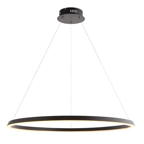 Lampa wisząca STATEN czarna LED 43,5W biały ciepły 1800lm IP20 Endon 1019033
