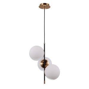 Lampa wisząca Stelia 3-punktowa szklana biało-złota 45147 Lampa wisząca Stelia 3-punktowa szklana biało-złota 45147