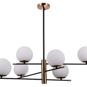 Lampa wisząca Stelia 6-punktowa stalowa biało-złota 45149 Lampa wisząca Stelia 6-punktowa stalowa biało-złota 45149