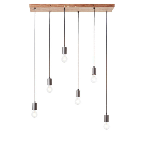 Lampa wisząca STELLAN antracytowa 6xE27x20W wym:125x80x25cm IP20 Endon 1026892