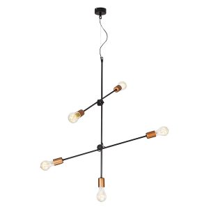 Lampa wisząca Sticks 5-punktowa stalowa czarna 16707 Lampa wisząca Sticks 5-punktowa stalowa czarna 16707