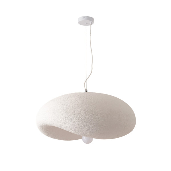 Lampa wisząca STONE FLAT biała 40 cm 744131